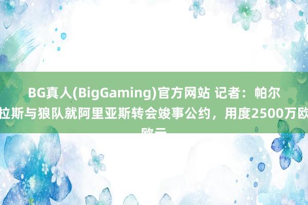 BG真人(BigGaming)官方网站 记者：帕尔梅拉斯与狼队就阿里亚斯转会竣事公约，用度2500万欧元