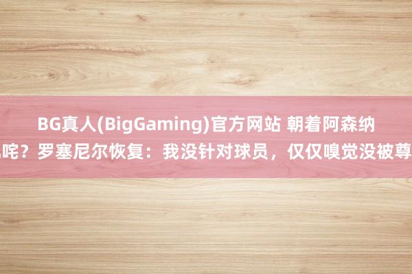BG真人(BigGaming)官方网站 朝着阿森纳叱咤？罗塞尼尔恢复：我没针对球员，仅仅嗅觉没被尊重