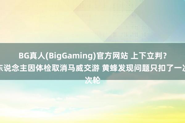 BG真人(BigGaming)官方网站 上下立判？湖东说念主因体检取消马威交游 黄蜂发现问题只扣了一次轮