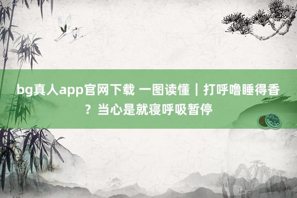 bg真人app官网下载 一图读懂｜打呼噜睡得香？当心是就寝呼吸暂停