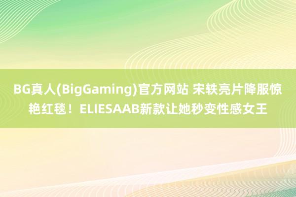 BG真人(BigGaming)官方网站 宋轶亮片降服惊艳红毯！ELIESAAB新款让她秒变性感女王