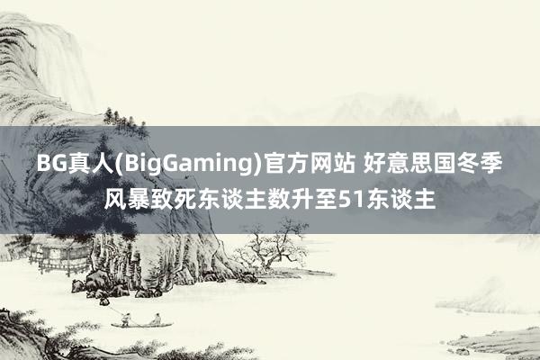 BG真人(BigGaming)官方网站 好意思国冬季风暴致死东谈主数升至51东谈主
