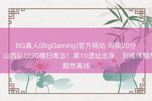 BG真人(BigGaming)官方网站 间隔20分逆转，山西队以20横扫青岛！黑10遗址出身，刘维伟黯然离场