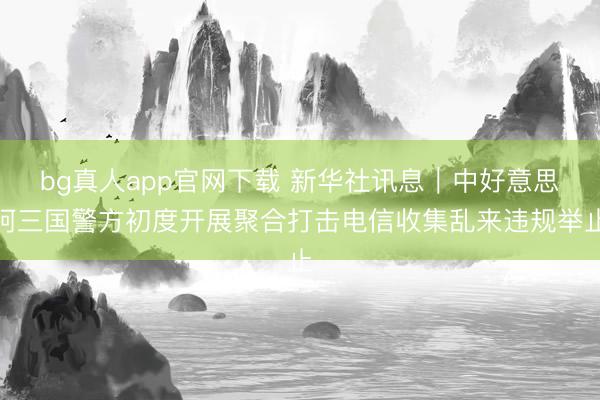 bg真人app官网下载 新华社讯息｜中好意思阿三国警方初度开展聚合打击电信收集乱来违规举止
