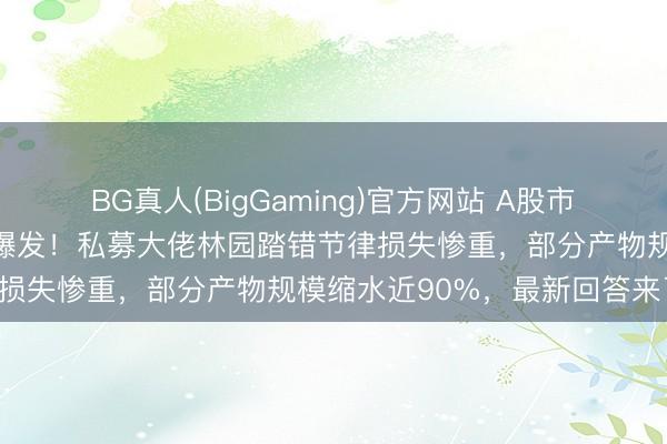 BG真人(BigGaming)官方网站 A股市集极致分化，科技股轮替爆发！私募大佬林园踏错节律损失惨重，部分产物规模缩水近90%，最新回答来了！