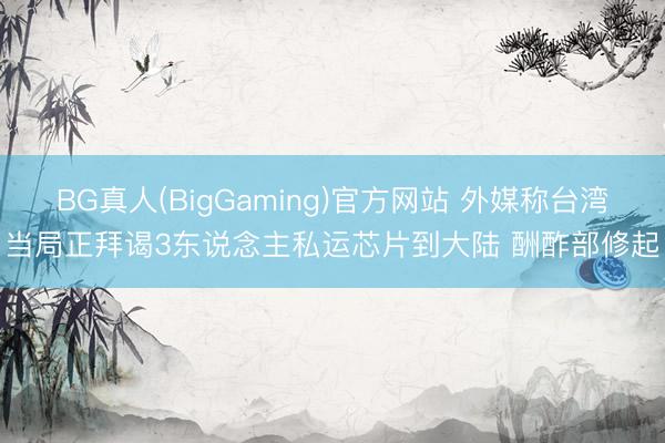 BG真人(BigGaming)官方网站 外媒称台湾当局正拜谒3东说念主私运芯片到大陆 酬酢部修起