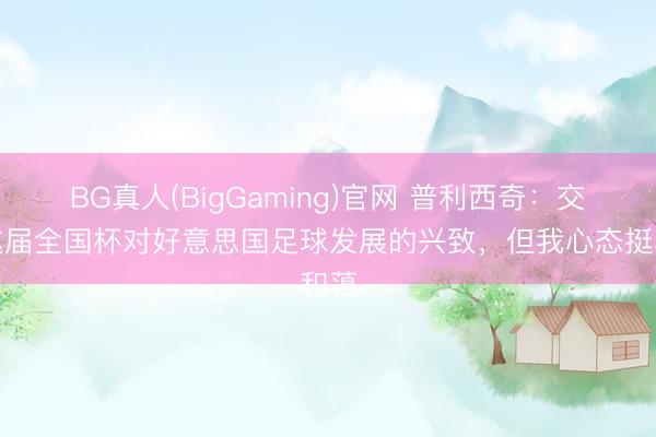 BG真人(BigGaming)官网 普利西奇：交融这届全国杯对好