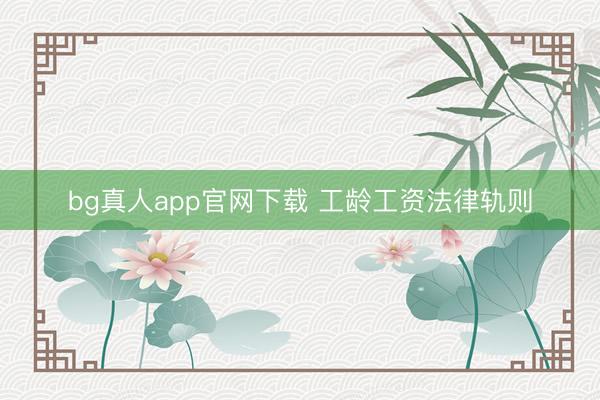 bg真人app官网下载 工龄工资法律轨则