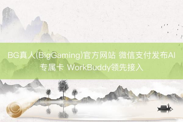 BG真人(BigGaming)官方网站 微信支付发布AI专属卡 WorkBuddy领先接入
