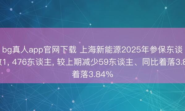 bg真人app官网下载 上海新能源2025年参保东谈主数1, 476东谈主, 较上期减少59东谈主、同比着落3.84%
